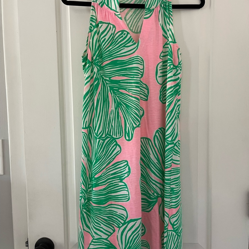 Lilly Pulitzer Pink and Green Floral Dress